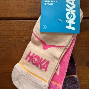 HOKA Multicolor Run Socks 3 Pack Medium